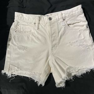 Like New Free People We the Free denim cutoff shorts off white size 27
